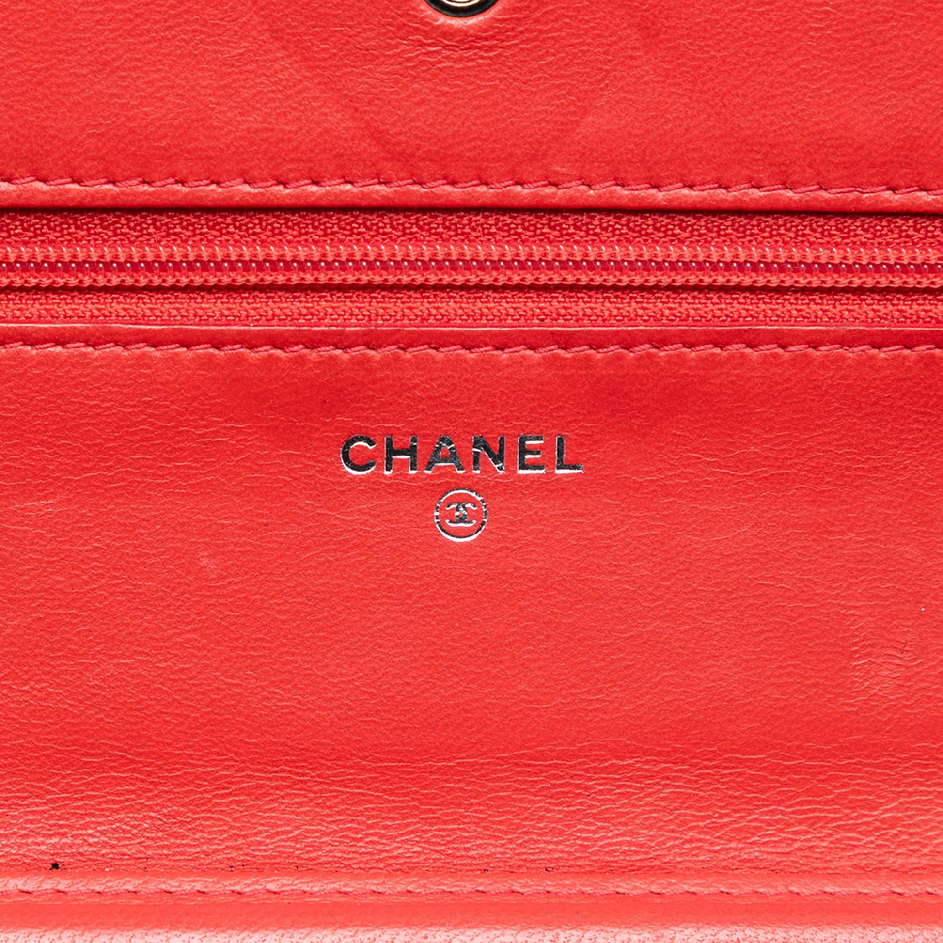 Chanel CC Lambskin Wild Stitch Wallet on Chain