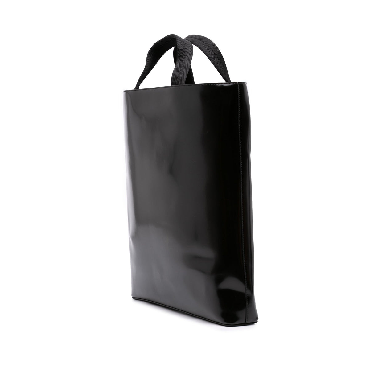 Prada Spazzolato Leather Tote — Black