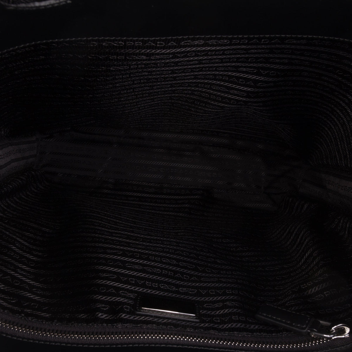 Prada Spazzolato Leather Tote — Black