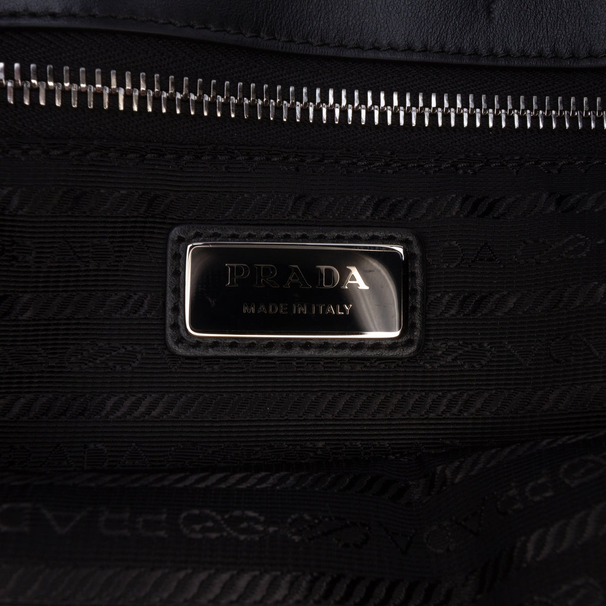 Prada Spazzolato Leather Tote — Black