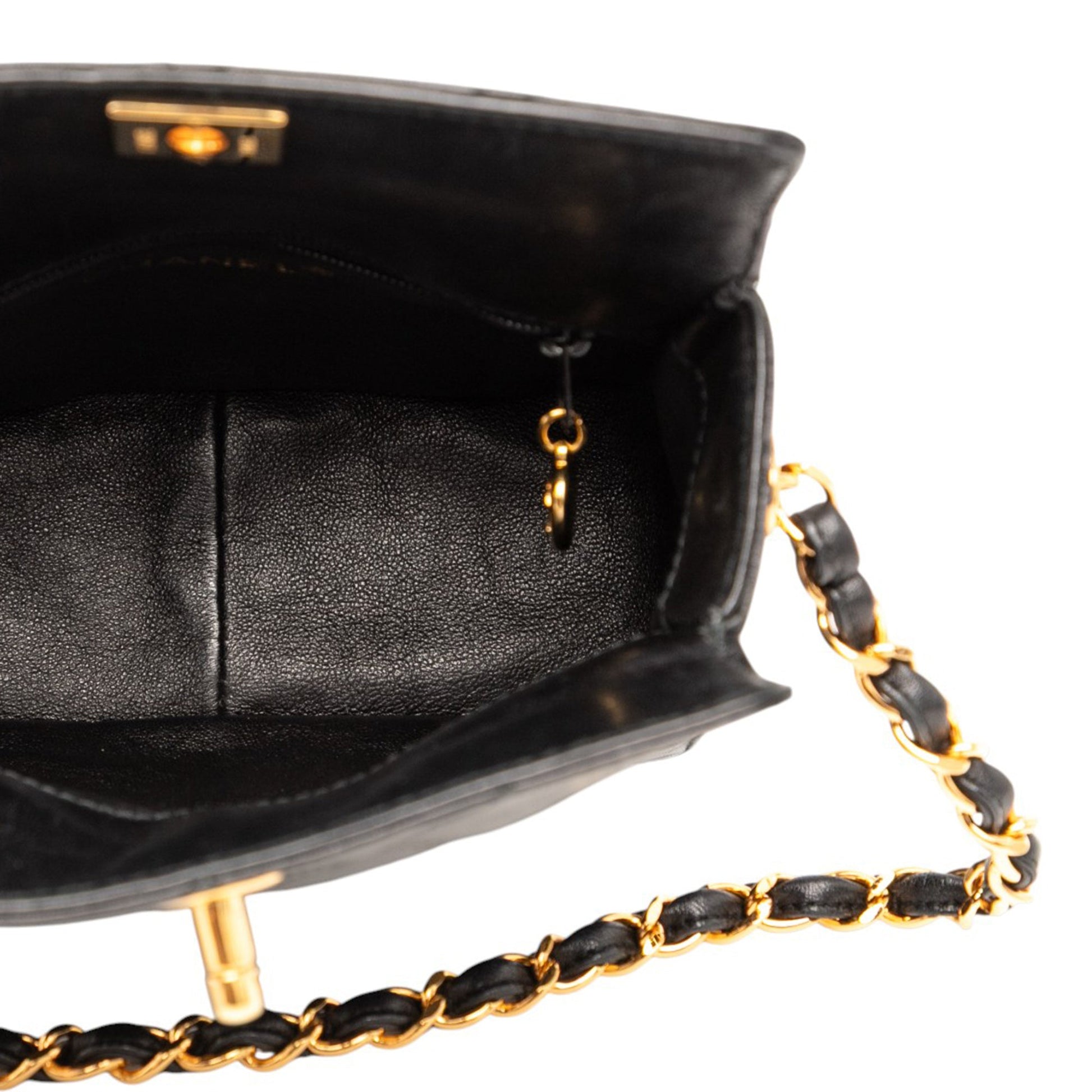 Chanel CC Quilted Lambskin Turnlock Handbag