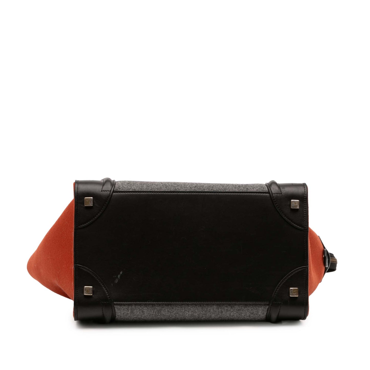 Celine Mini Tricolor Felt Wool and Calfskin Luggage Tote