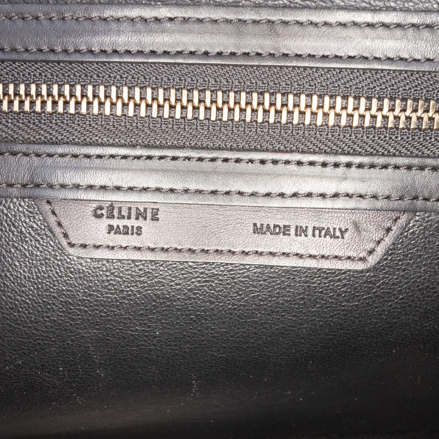Celine Mini Tricolor Felt Wool and Calfskin Luggage Tote