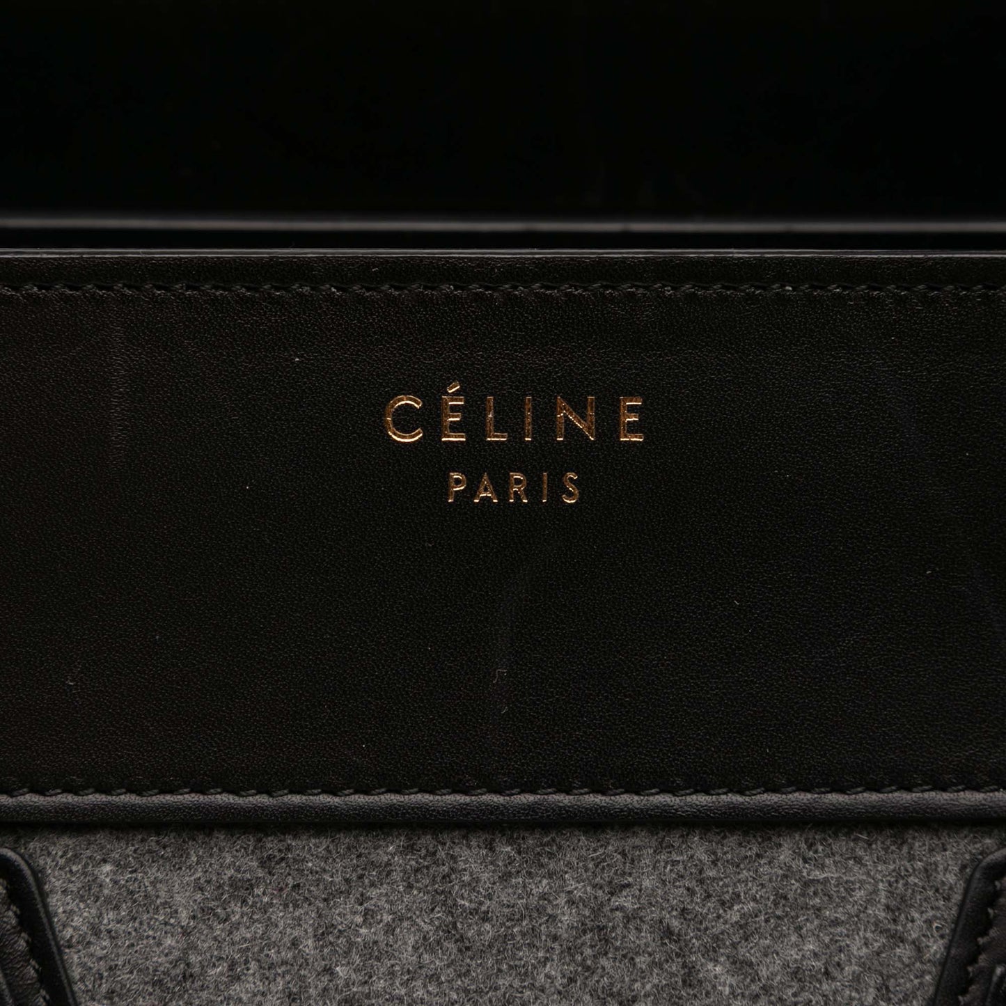 Celine Mini Tricolor Felt Wool and Calfskin Luggage Tote