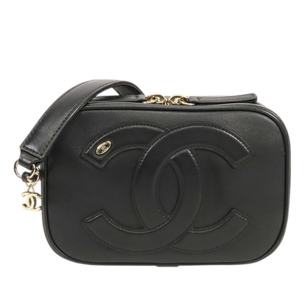 Chanel Lambskin CC Mania Camera Bag — Black