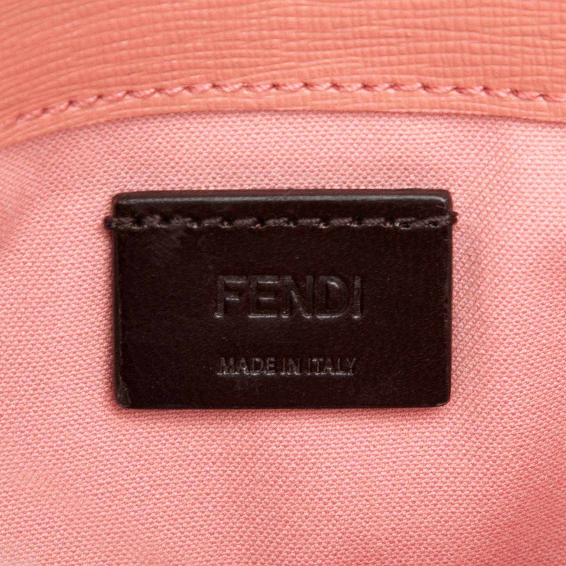 Fendi Leather Crystal Eye Monster Tube Wallet On Chain