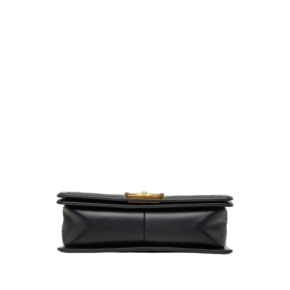 Chanel Old Medium Quilted Lambskin Boy Flap — Black