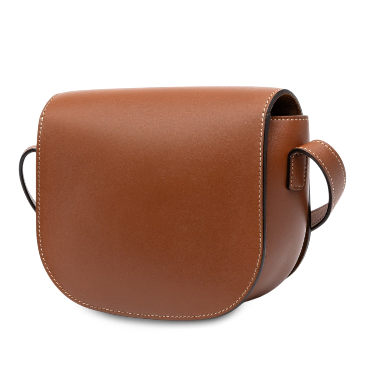 Celine Medium Calfskin Cuir Triomphe Folco Crossbody — Brown