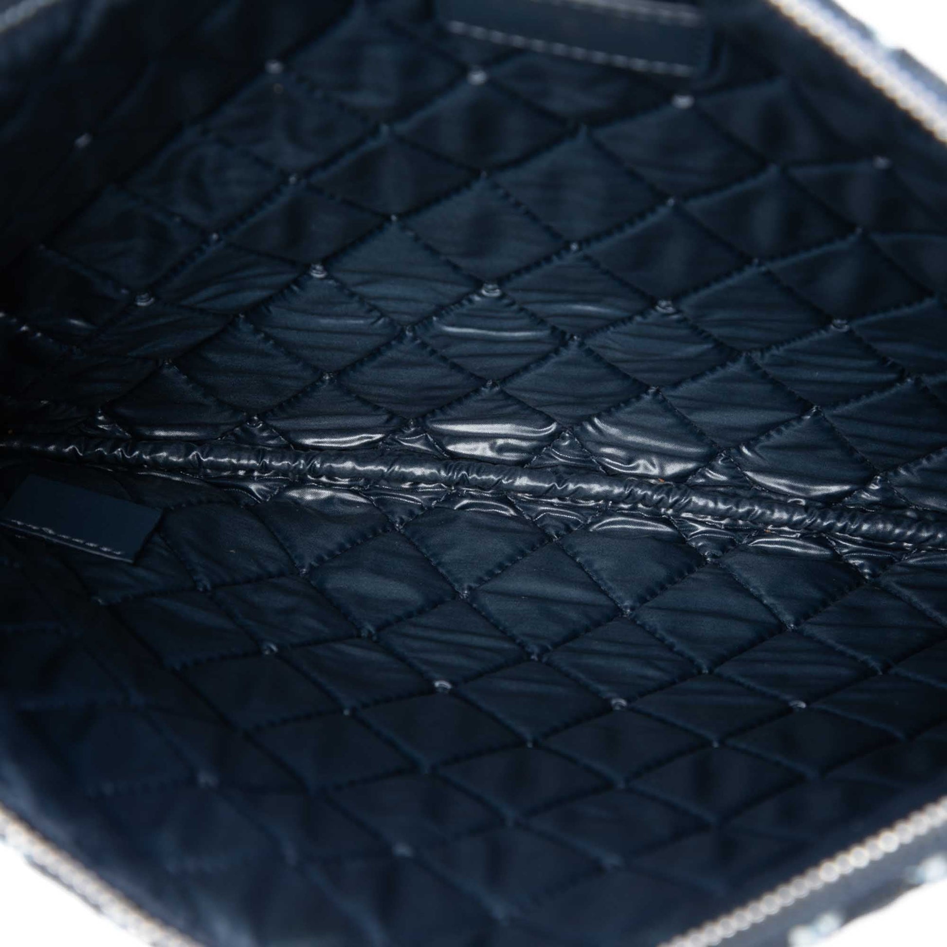 Chanel Medium Quilted Denim Wild Stitch Fringe O Case Clutch