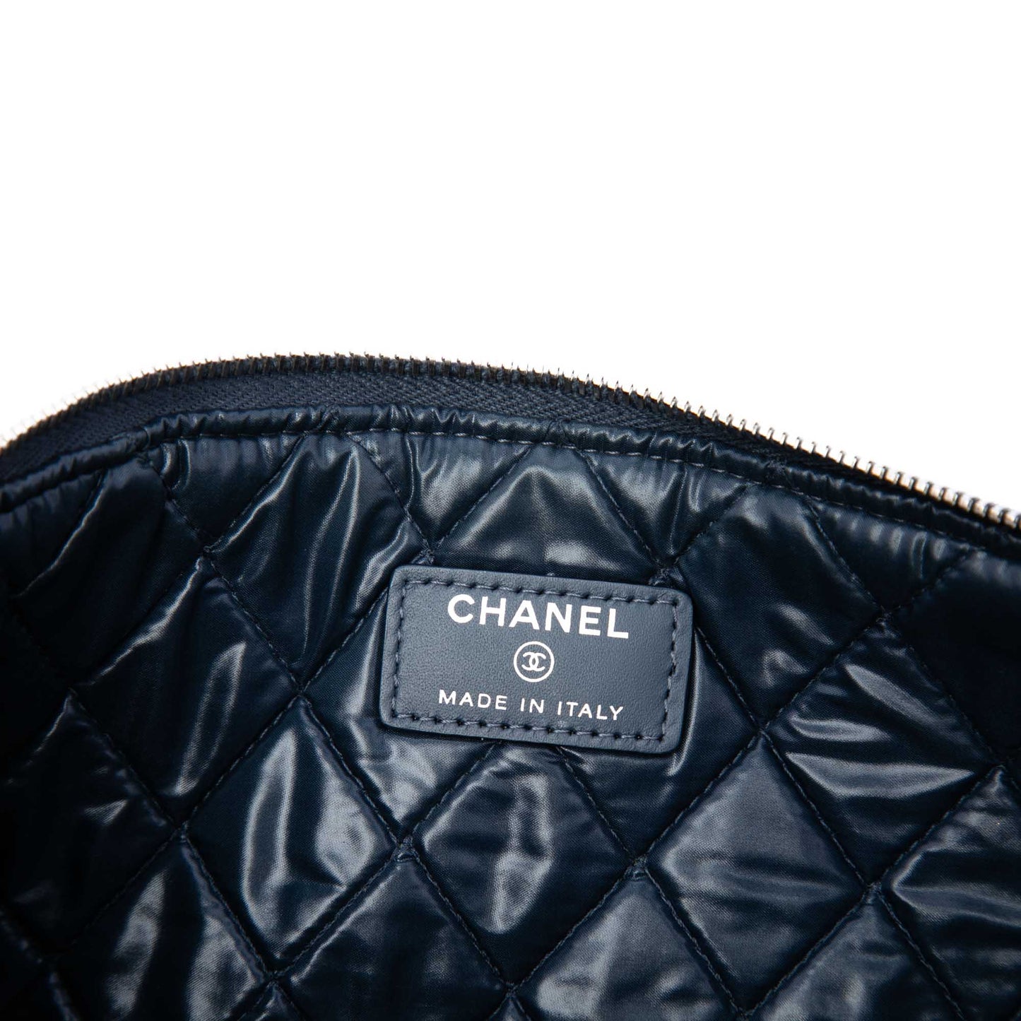 Chanel Medium Quilted Denim Wild Stitch Fringe O Case Clutch