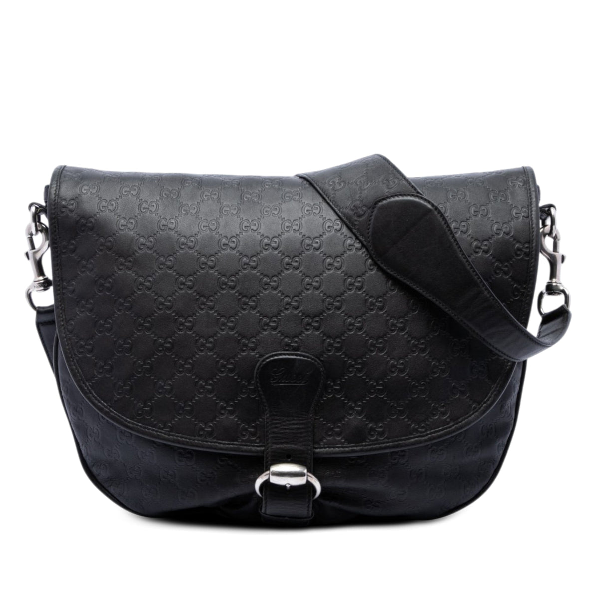 Gucci Guccissima Flap Messenger Bag