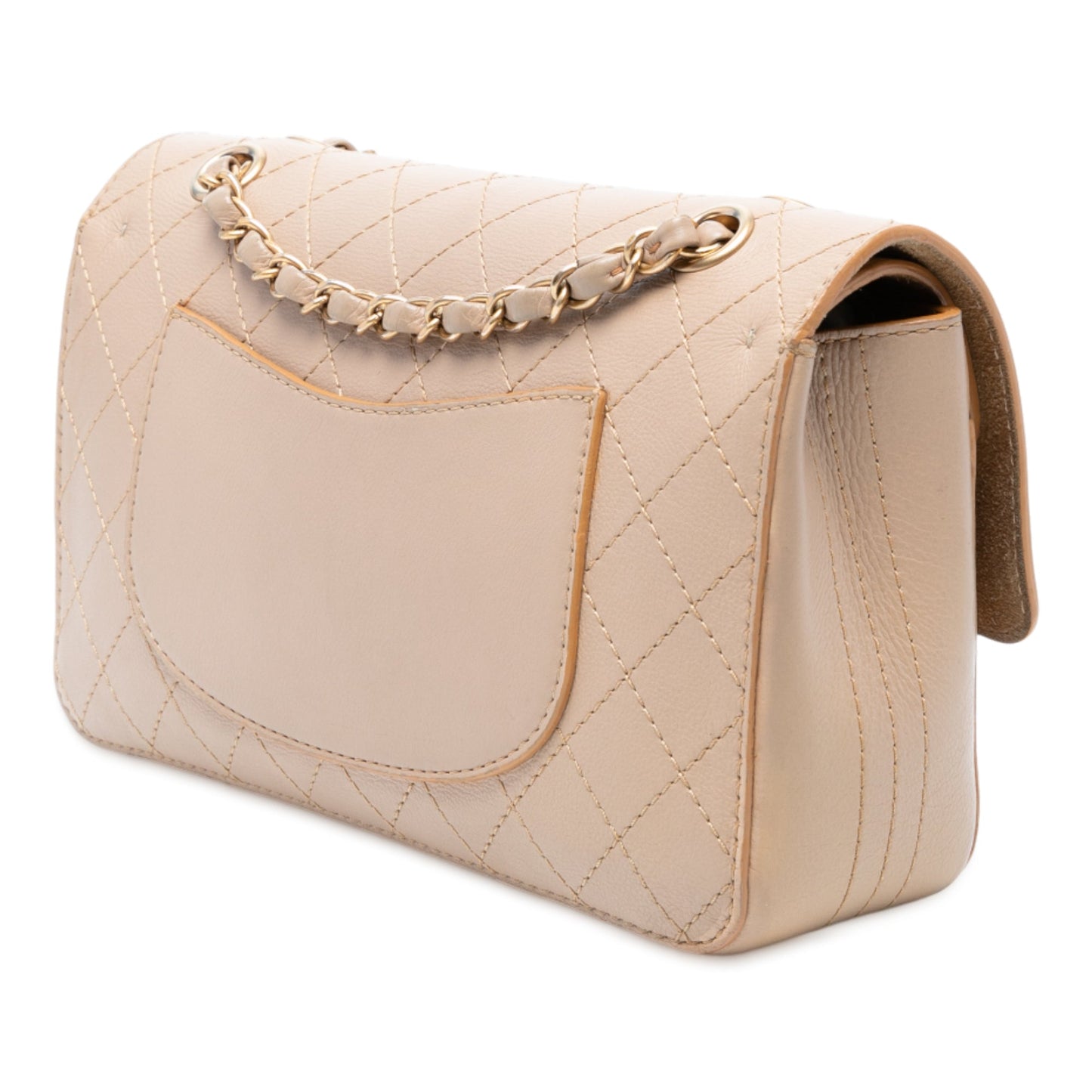 Chanel Medium Classic Calfskin Wild Stitch Double Flap