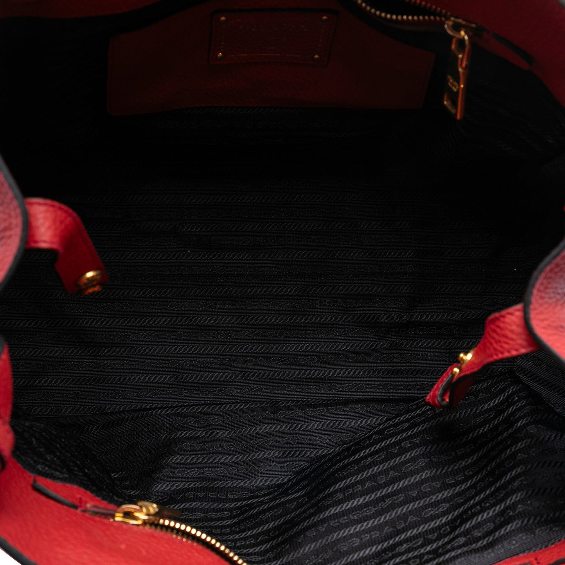 Prada Vitello Daino Open Convertible Tote
