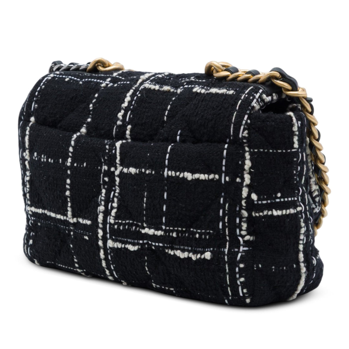 Chanel Medium Tweed 19 Flap — Black