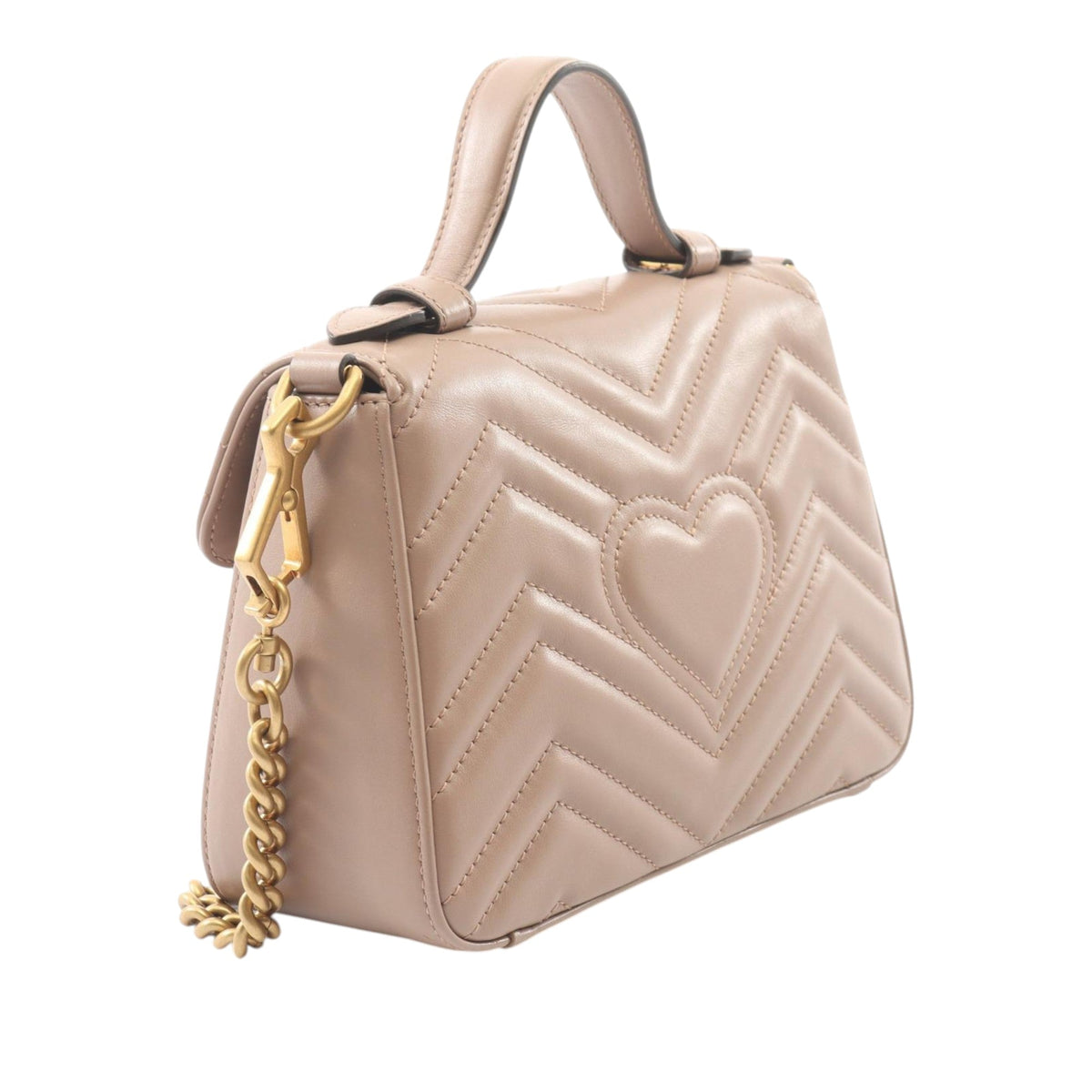 Gucci Mini GG Marmont Matelasse Leather Top Handle Bag