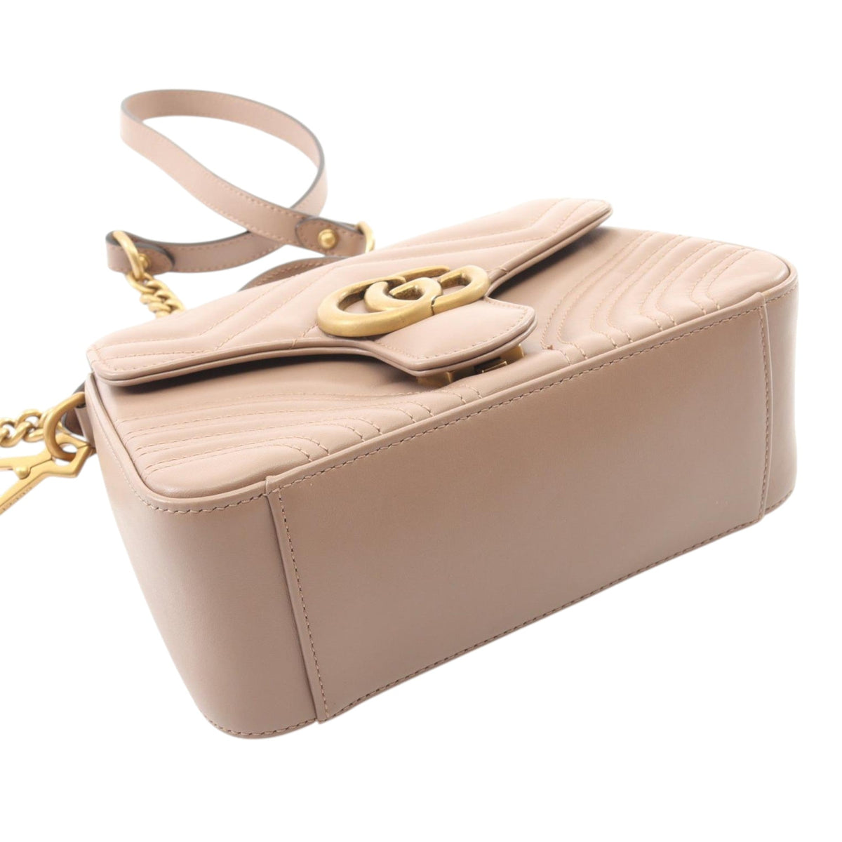 Gucci Mini GG Marmont Matelasse Leather Top Handle Bag