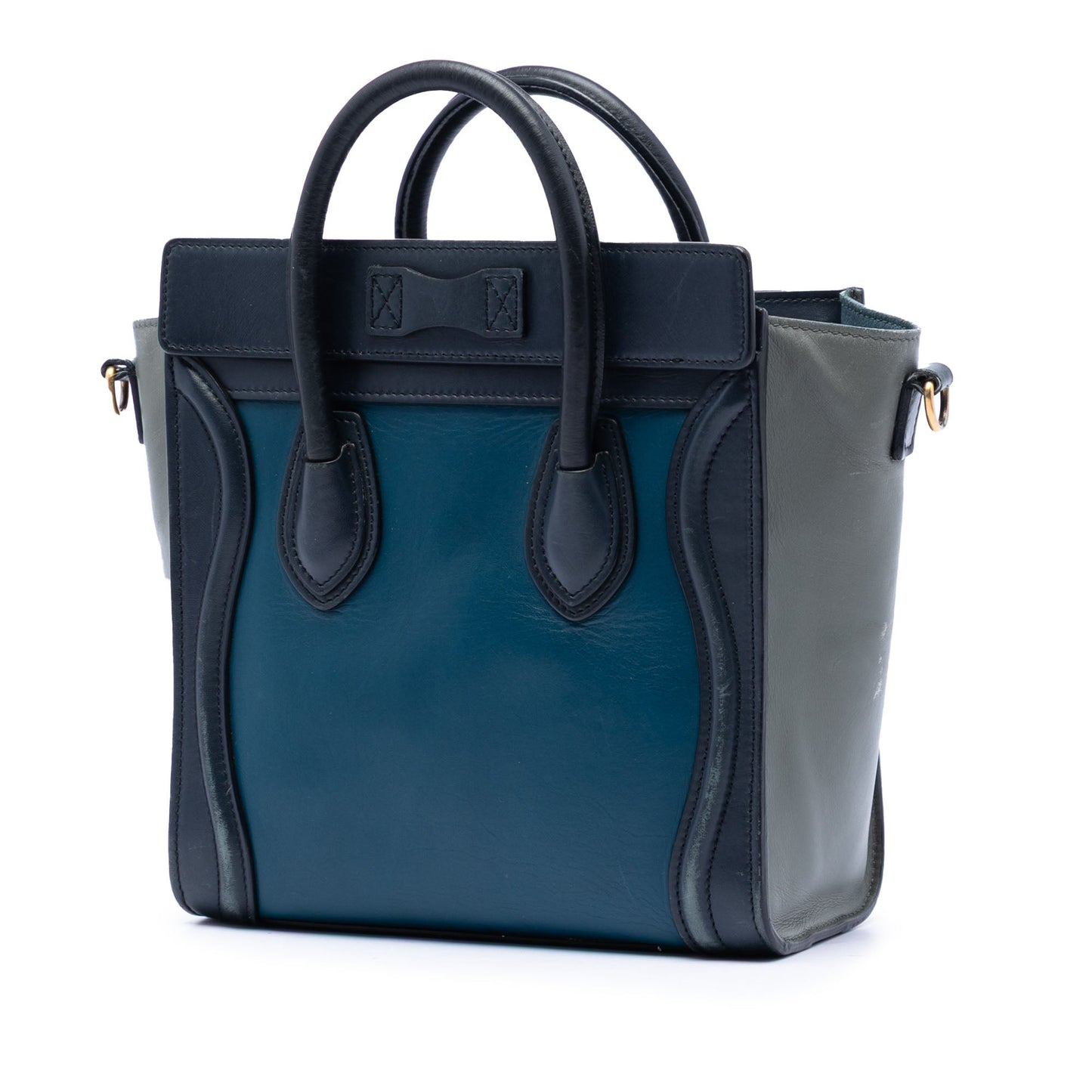 Celine Nano Tricolor Leather Luggage Tote