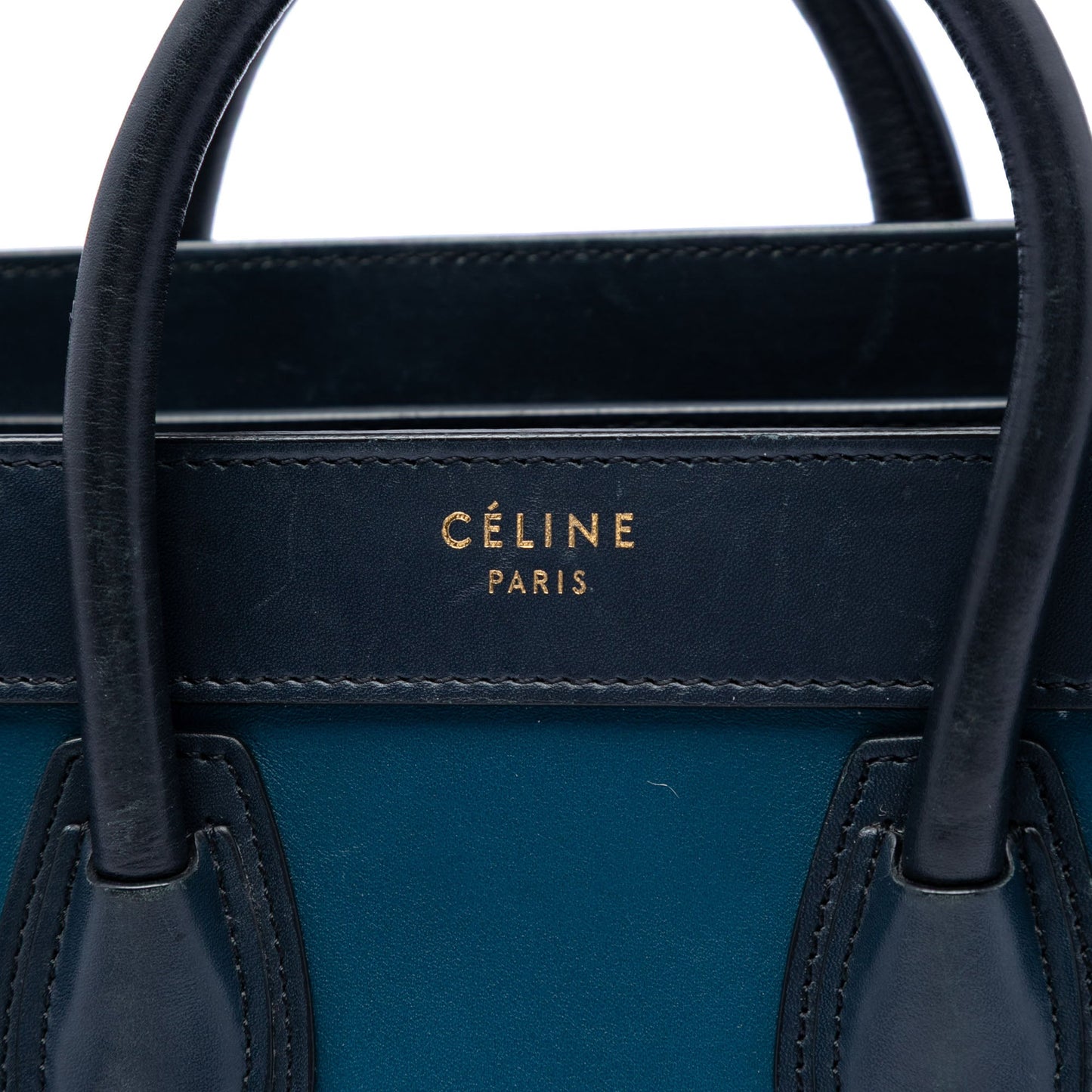 Celine Nano Tricolor Leather Luggage Tote