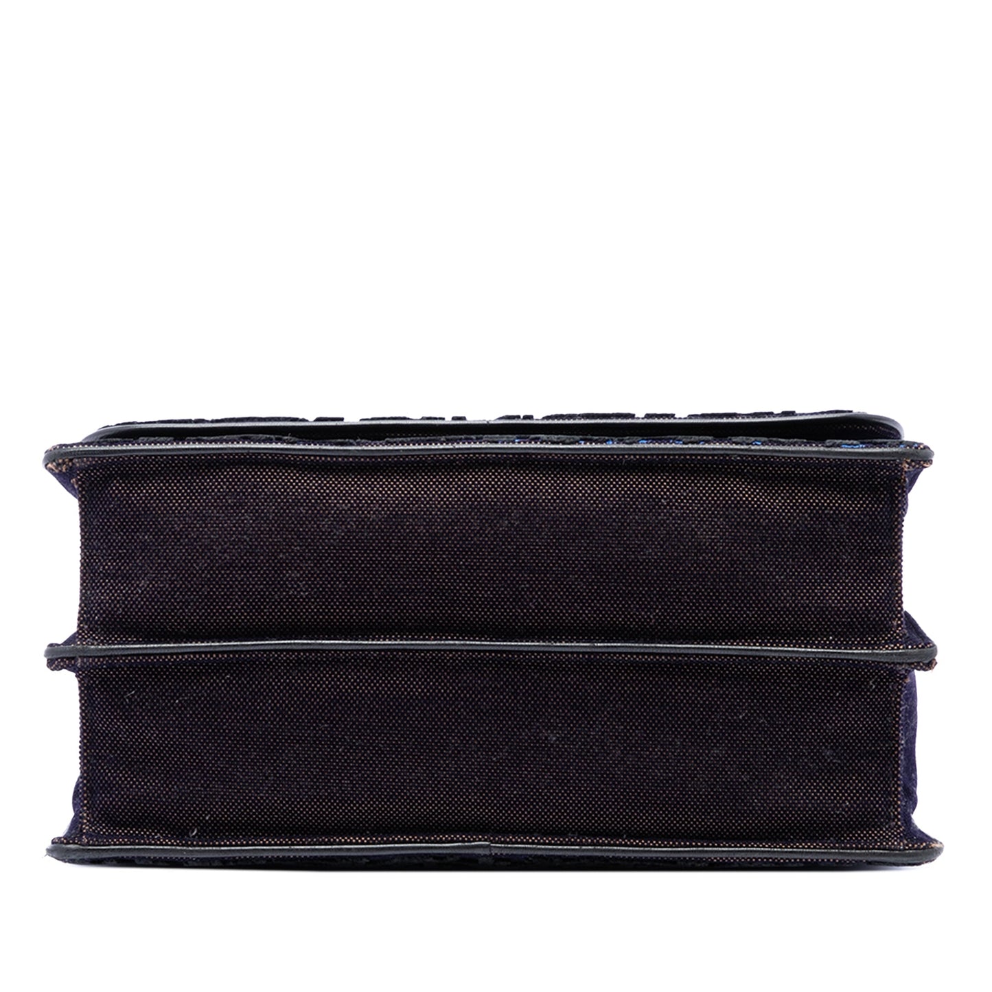 Dior Large Oblique Canvas and Velvet Diorama Flap