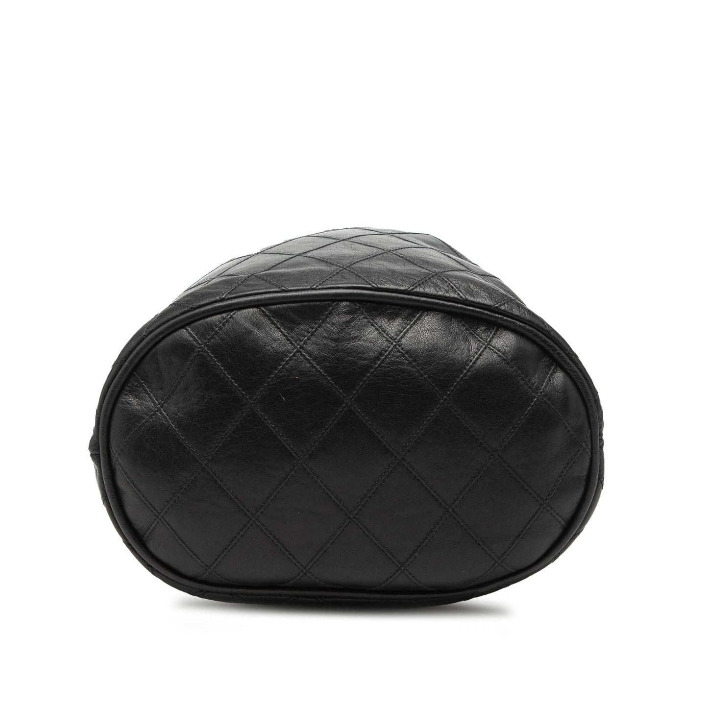 Chanel Quilted Lambskin Drawstring Chain Bucket Bag