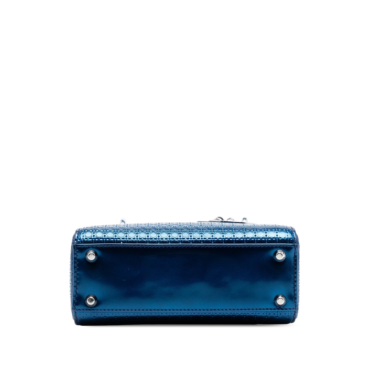 Dior Mini Metallic Patent Microcannage Lady Dior