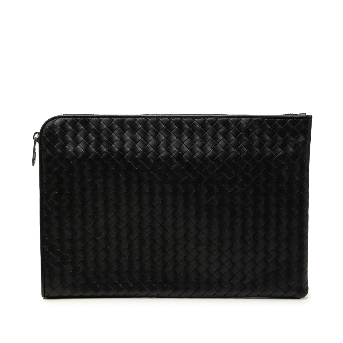 Bottega Veneta Medium Nappa Intrecciato Document Case — Black