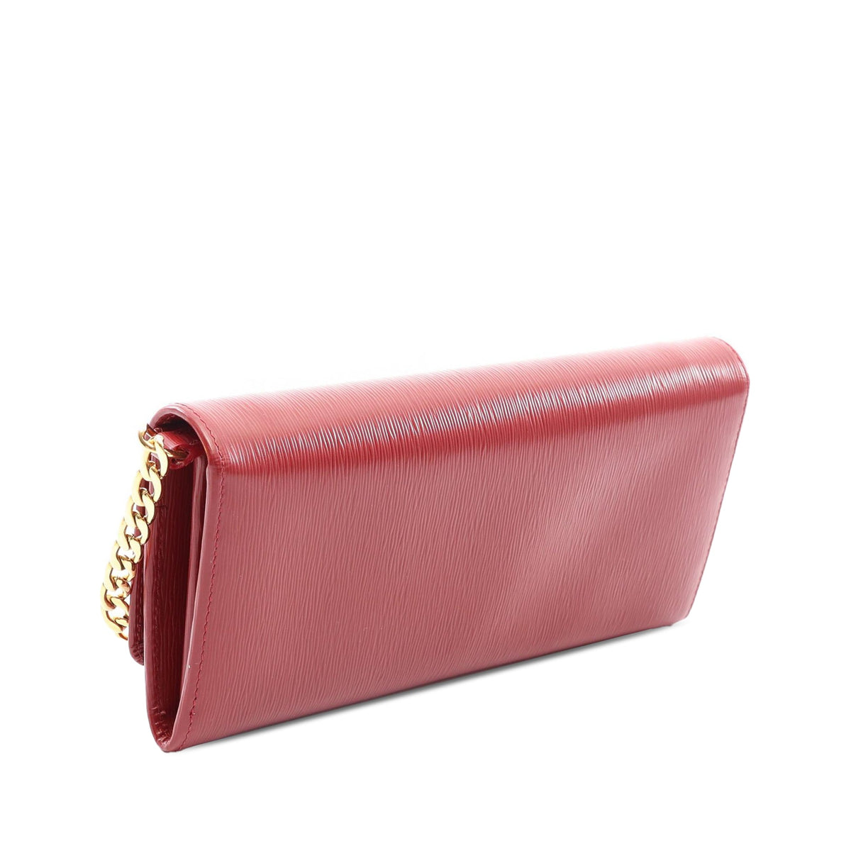 Prada Vitello Move Wallet on Chain — Red