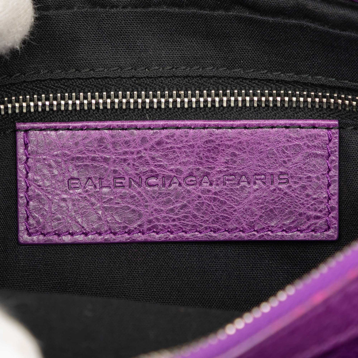 Balenciaga Lambskin Motocross Giant 21 Tool Kit Crossbody — Purple
