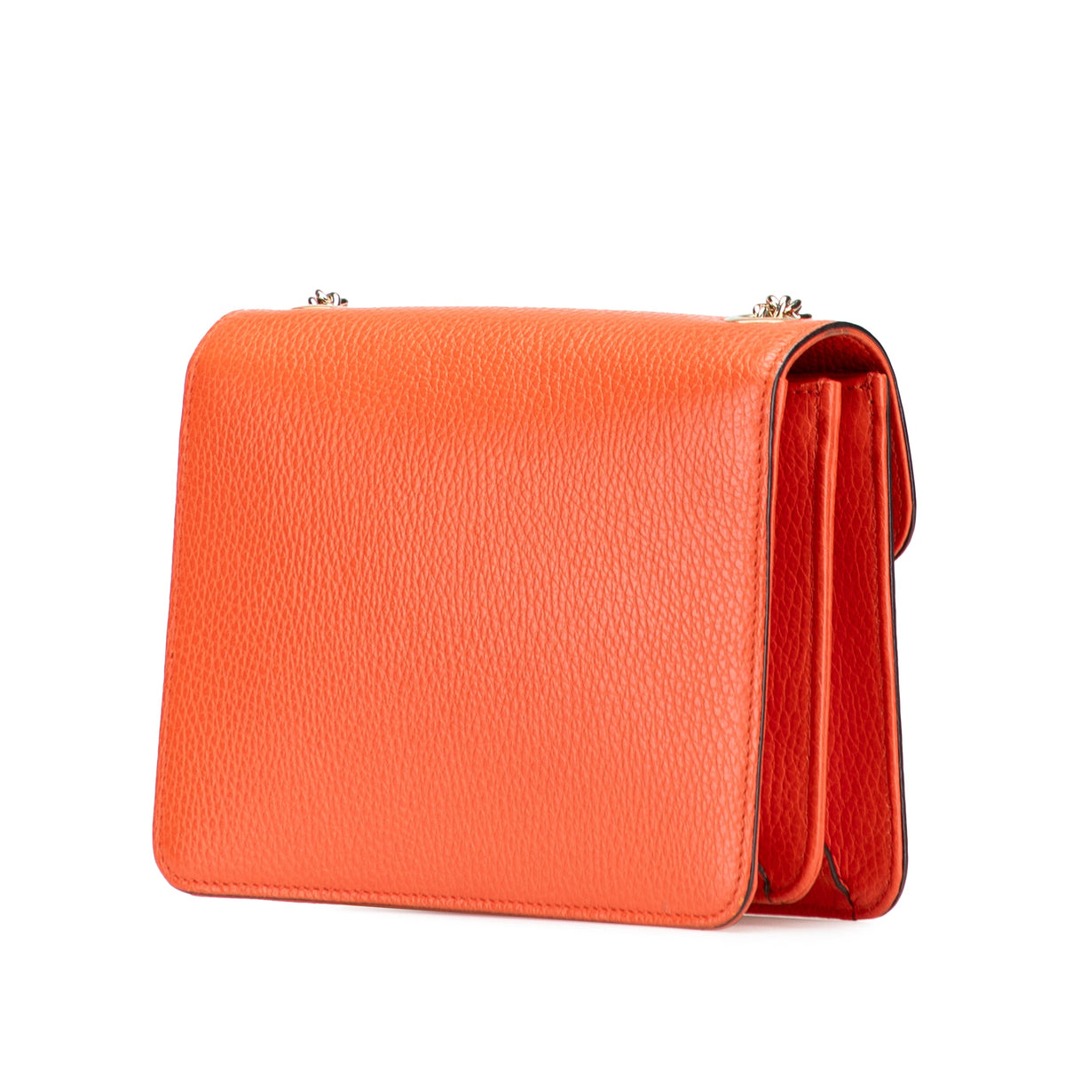 Gucci Small Dollar Calfskin Interlocking G Crossbody — Orange
