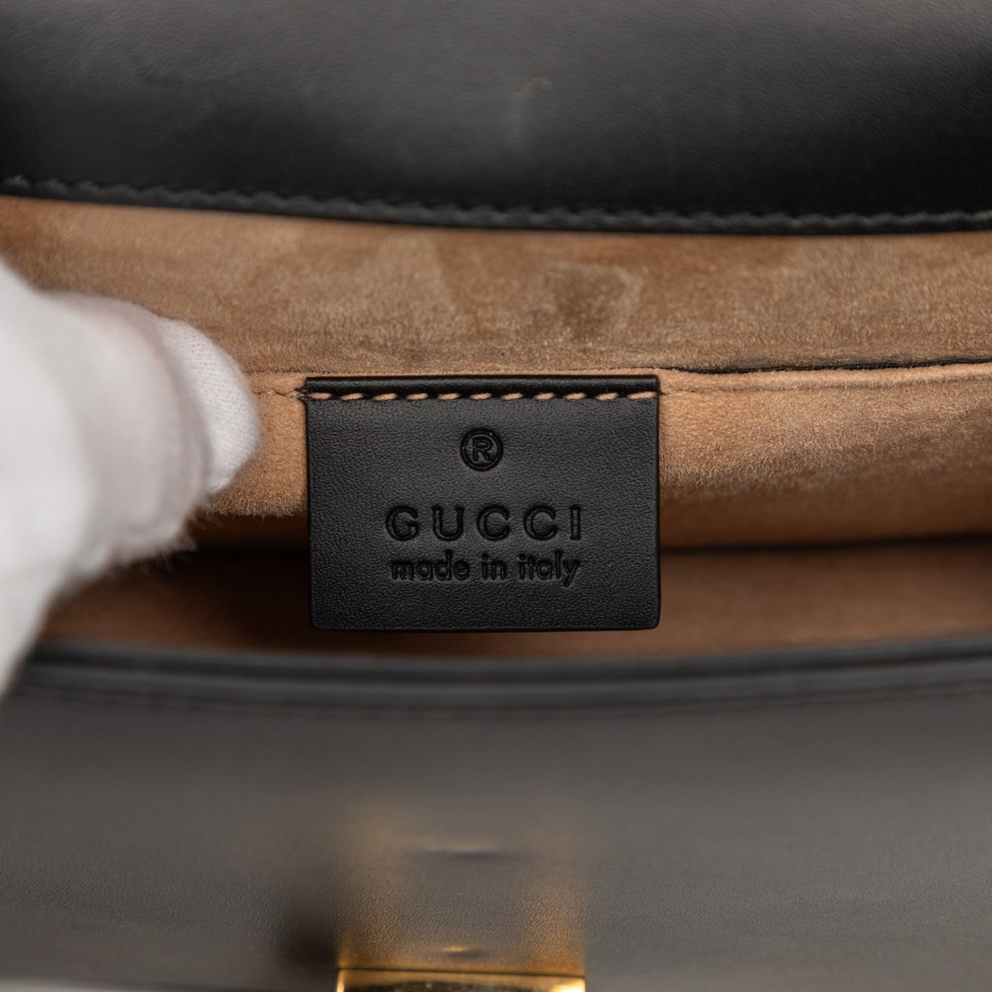 Gucci Mini Leather Web Sylvie Chain Crossbody