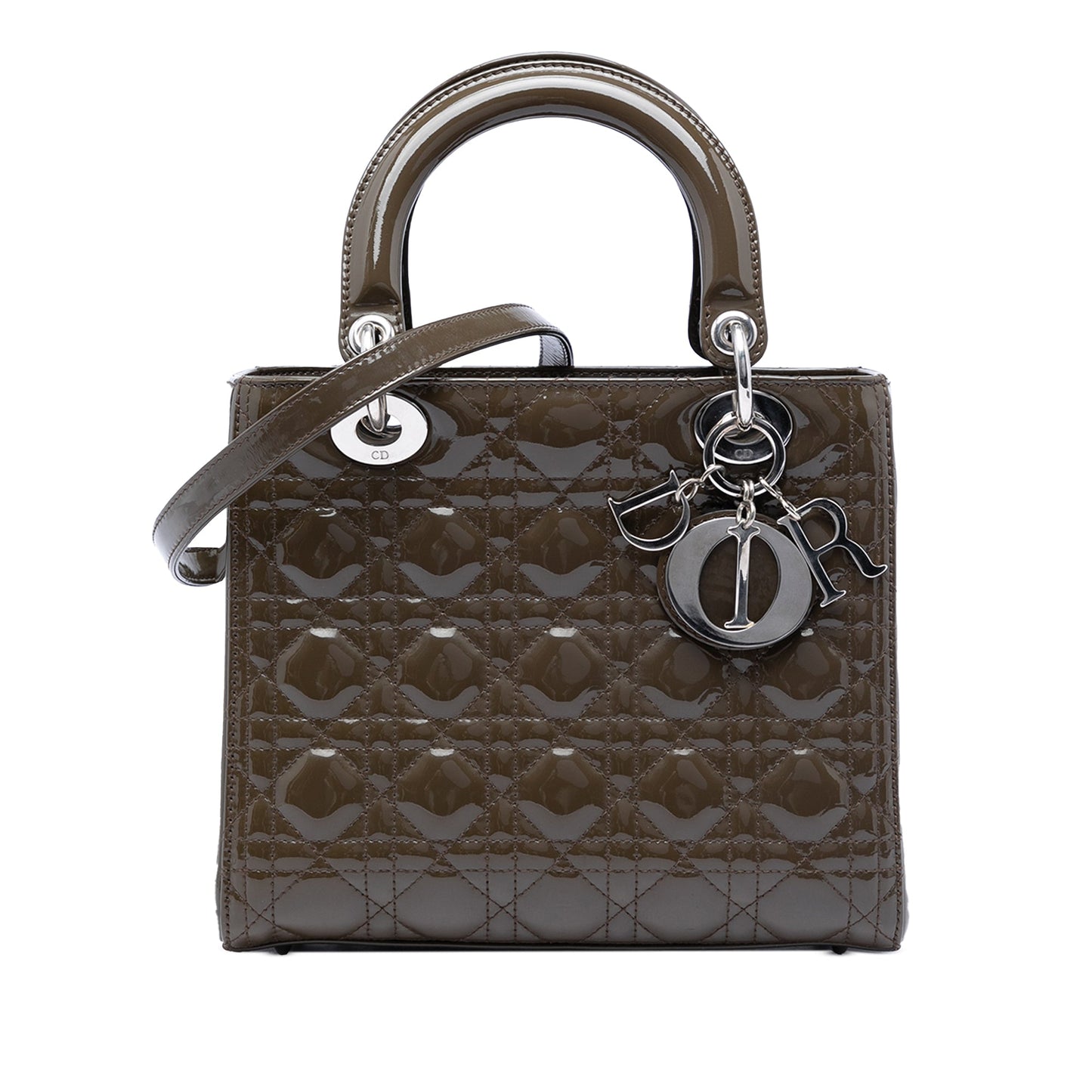 Dior Medium Patent Cannage Lady Dior