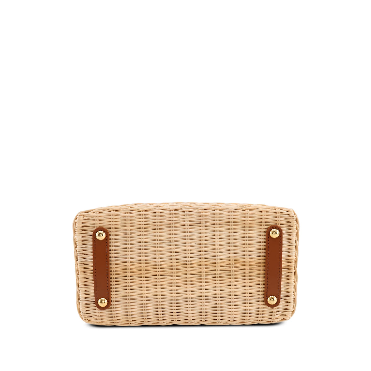 Louis Vuitton Mini Rattan and Smooth Calfskin Capucines — Beige