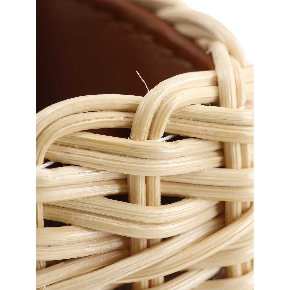 Louis Vuitton Mini Rattan and Smooth Calfskin Capucines — Beige
