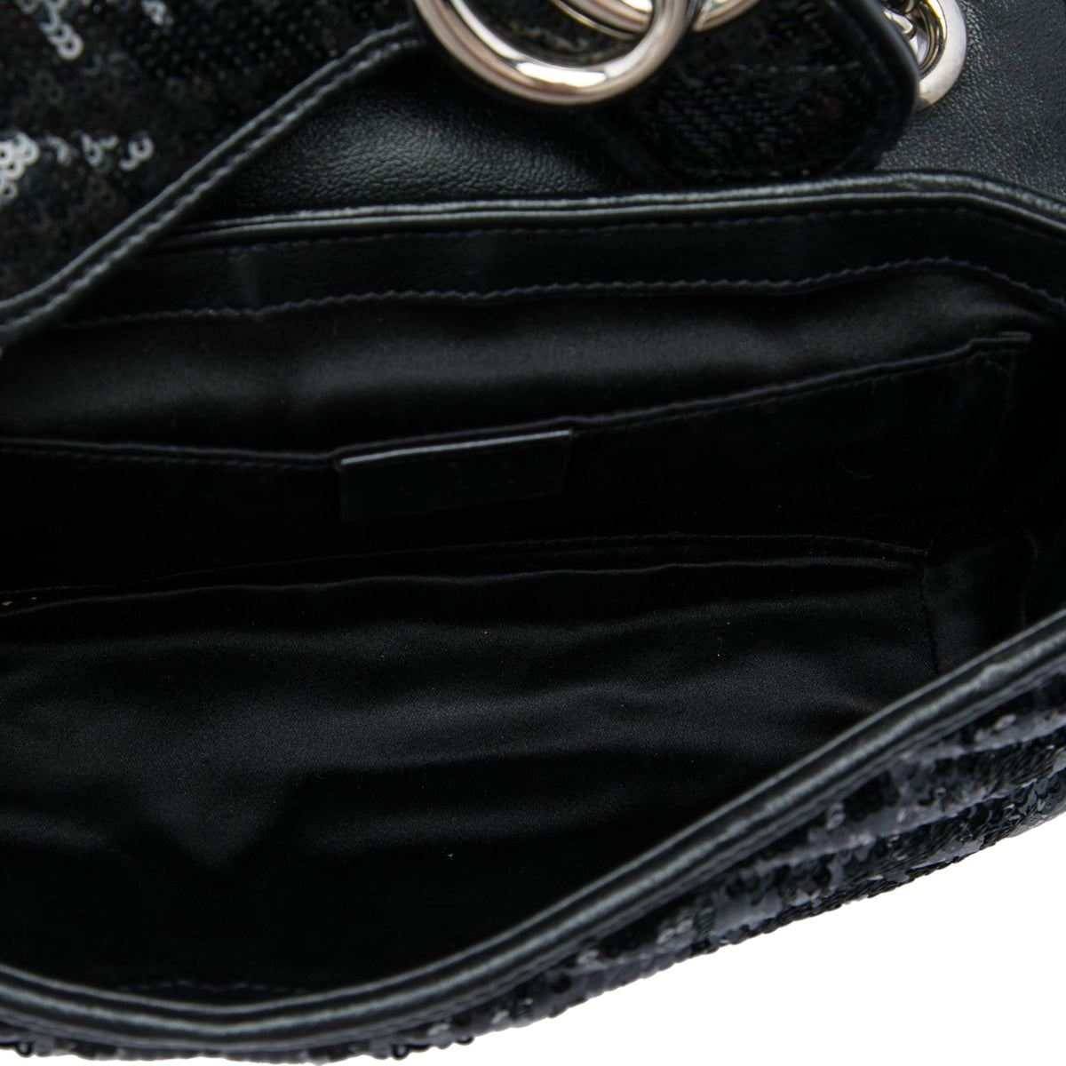 Gucci Small GG Marmont Matelasse Diagonal Sequin and Calfskin Torchon Shoulder Bag — Black