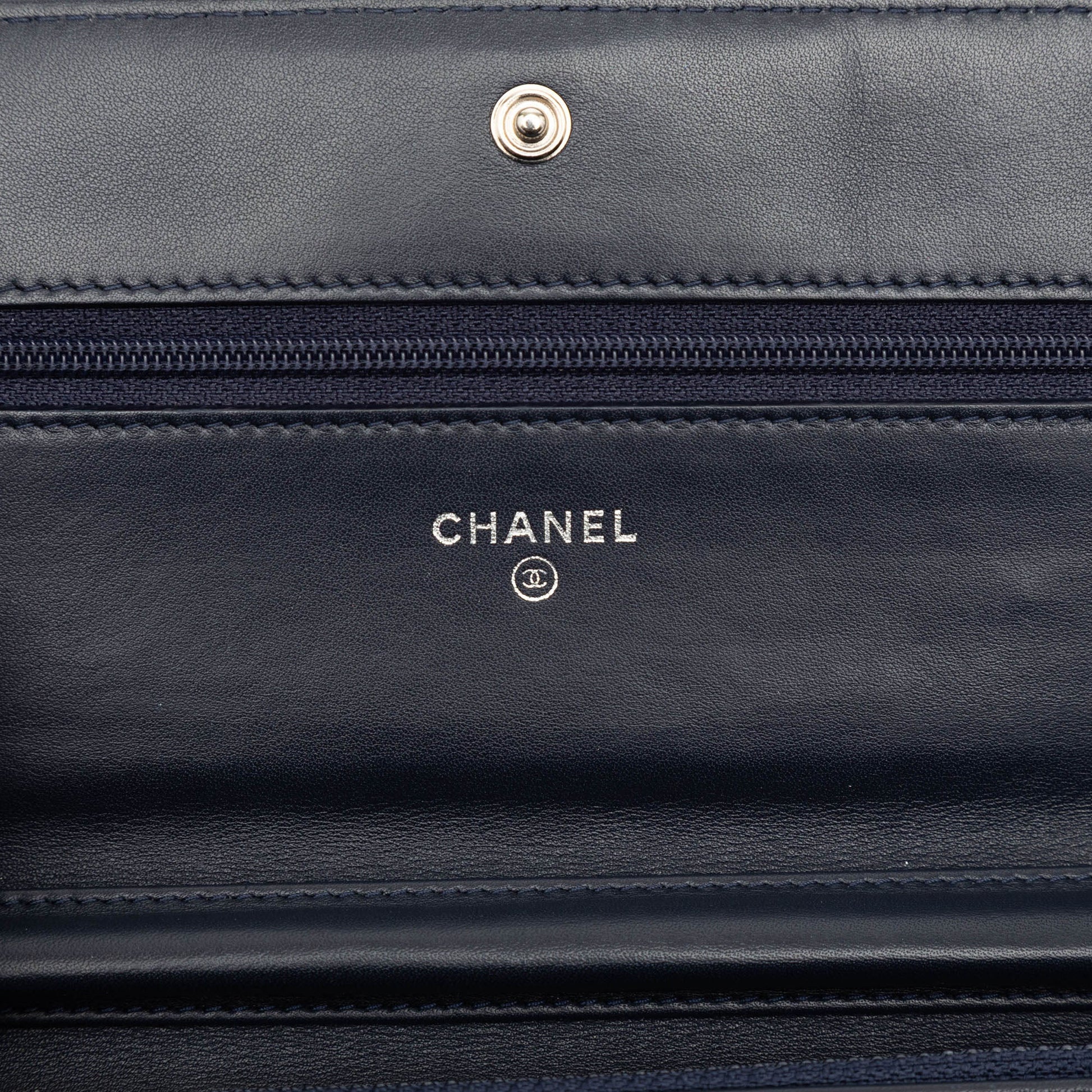 Chanel Chevron Lambskin Boy Wallet on Chain