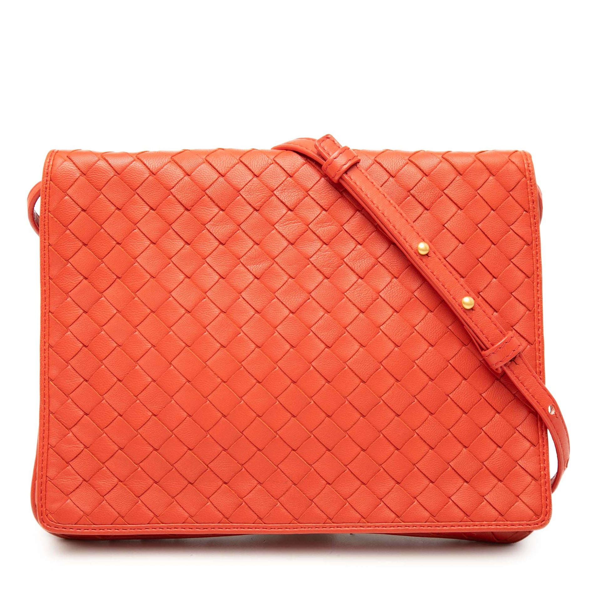 Bottega Veneta Nappa Intrecciato Flap Crossbody