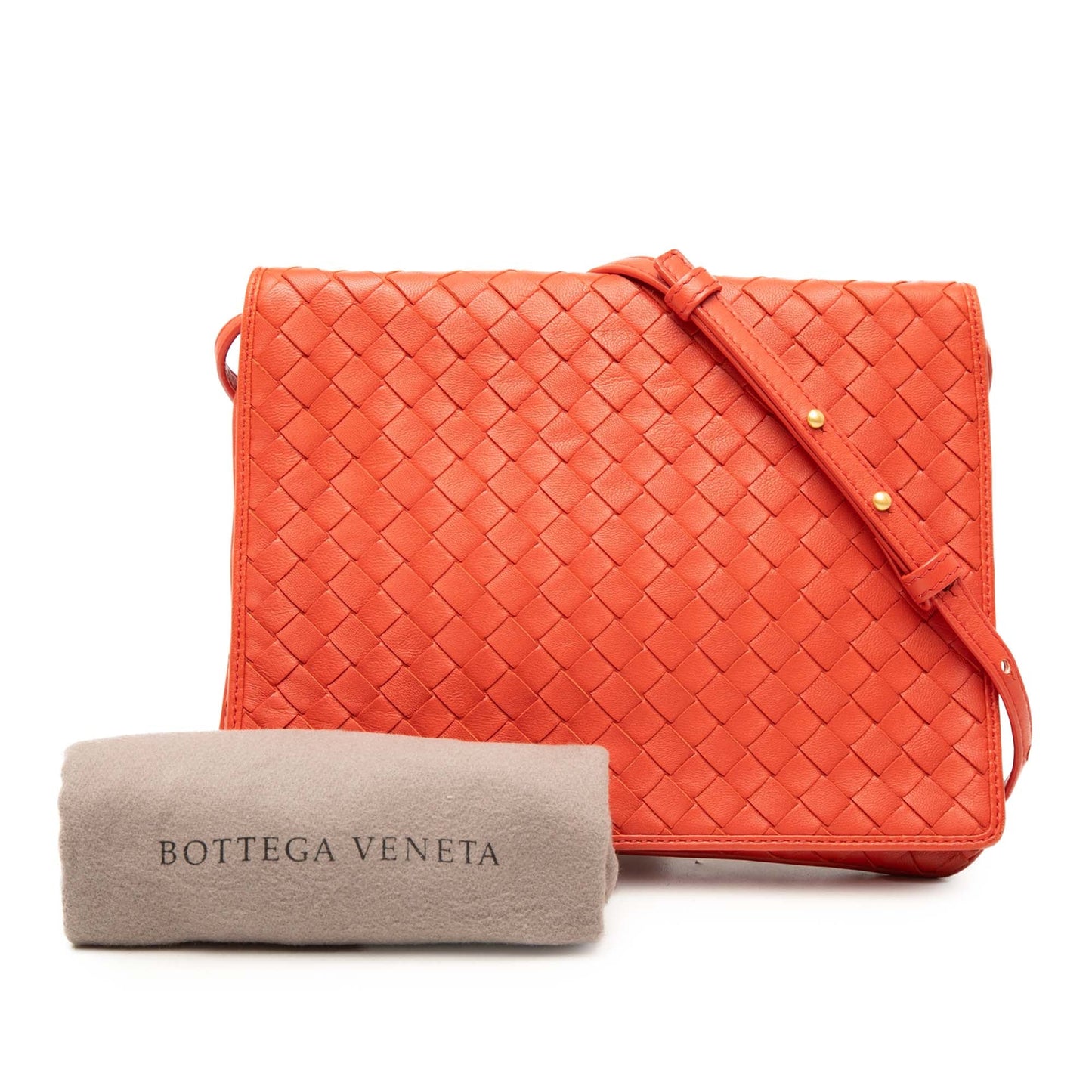 Bottega Veneta Nappa Intrecciato Flap Crossbody