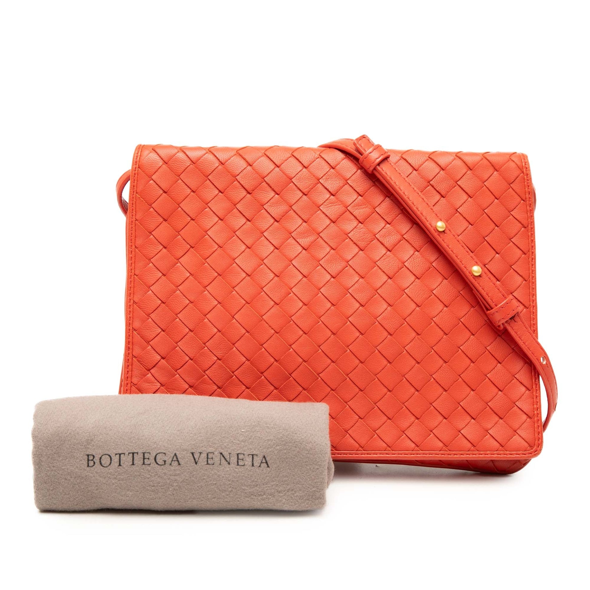 Bottega Veneta Nappa Intrecciato Flap Crossbody