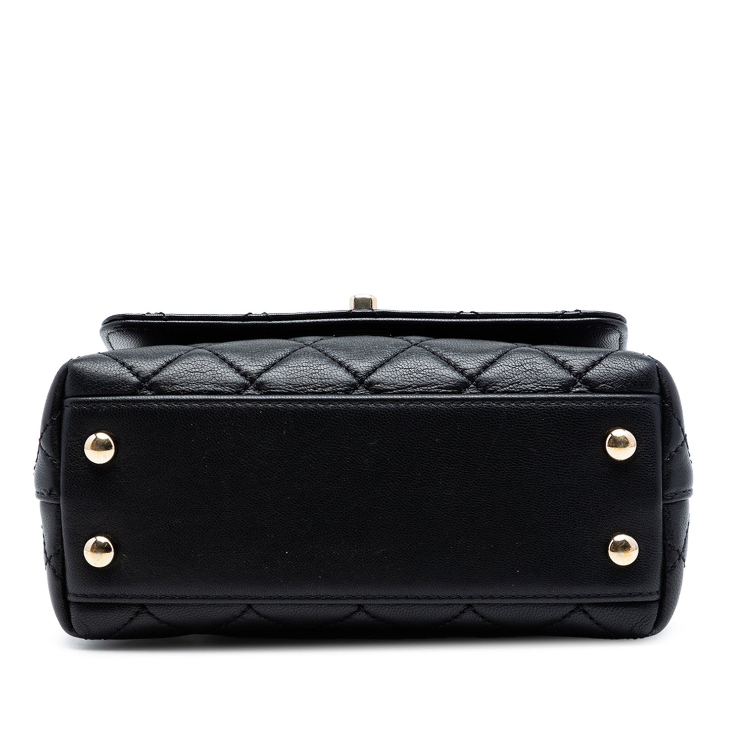 Chanel Extra Mini Quilted Lambskin Rainbow Coco Top Handle Bag