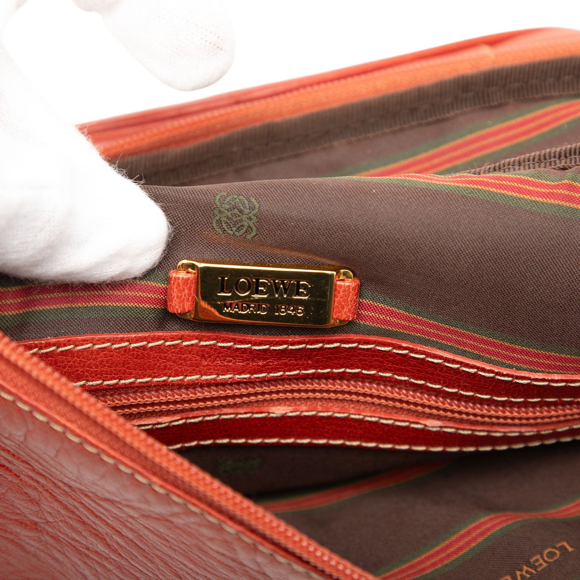 LOEWE Leather Velasquez Twist Vanity Bag