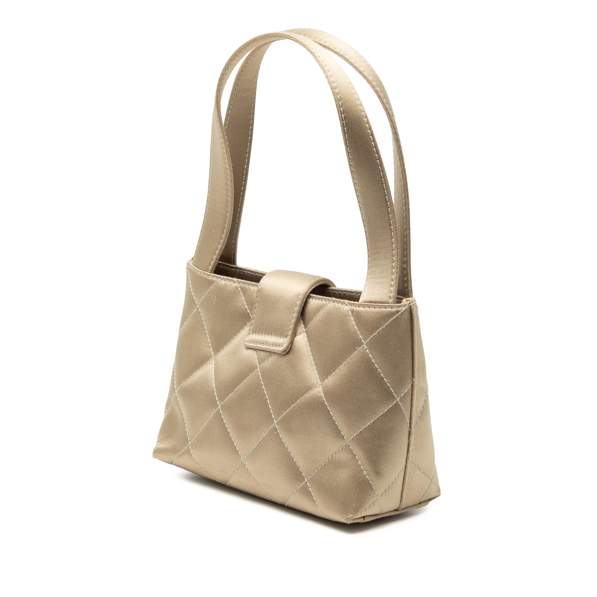 Chanel CC Quilted Satin Handbag
