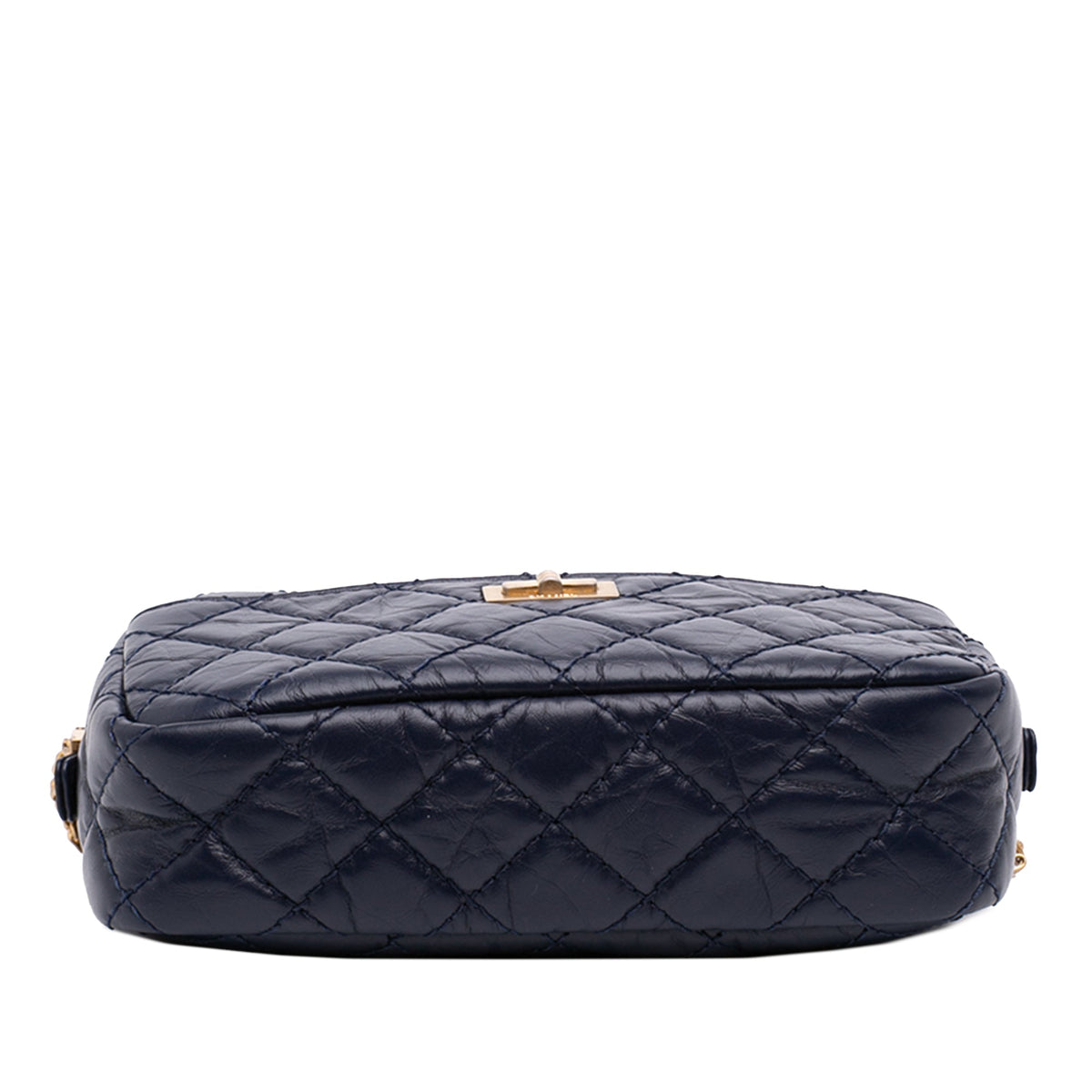 Chanel Mini Quilted Aged Calfskin Reissue Camera Bag — Blue