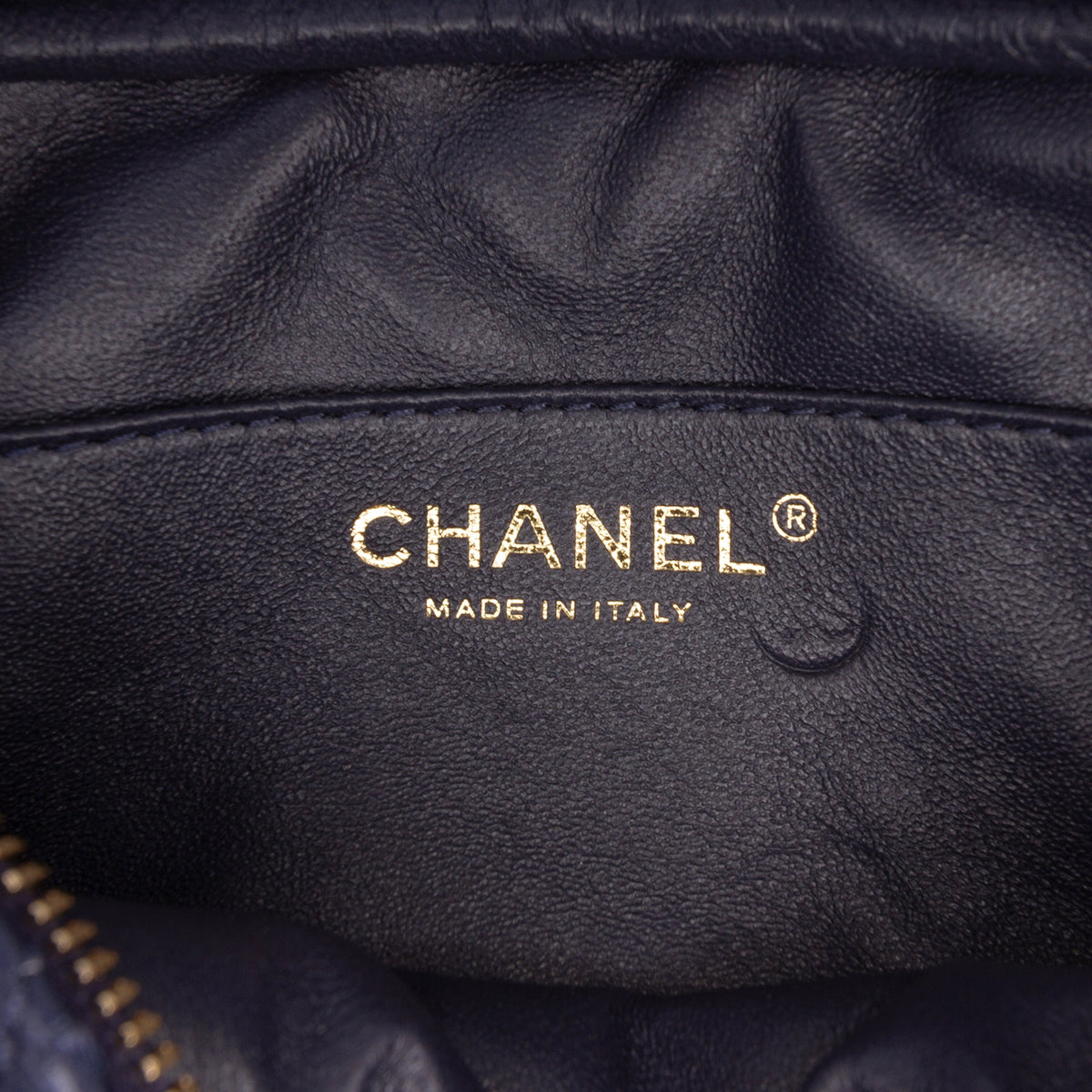 Chanel Mini Quilted Aged Calfskin Reissue Camera Bag — Blue