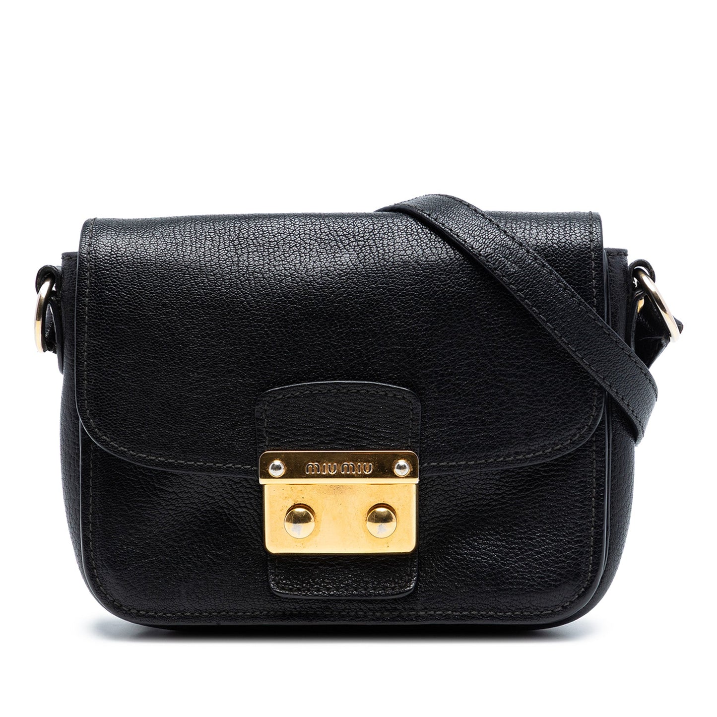 Miu Miu Goatskin Madras Crossbody