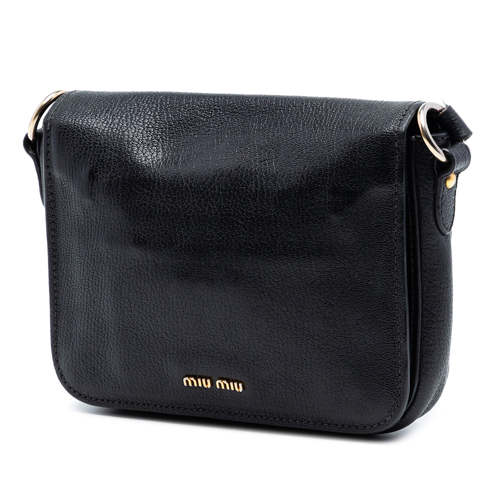 Miu Miu Goatskin Madras Crossbody