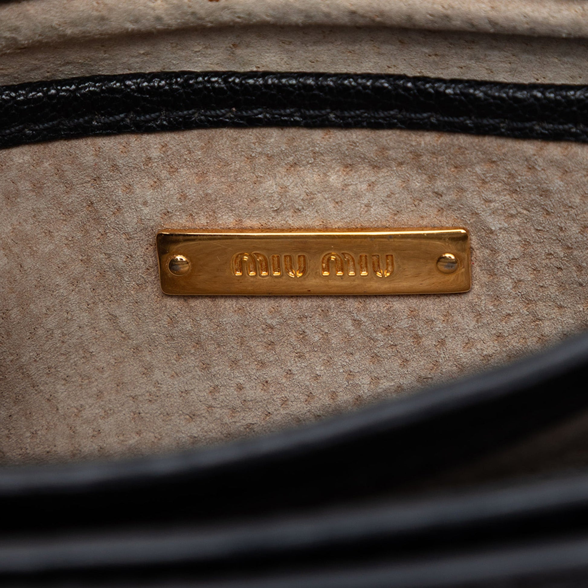 Miu Miu Goatskin Madras Crossbody