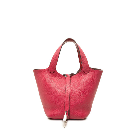 Hermès Clemence Picotin Lock 18 — Pink