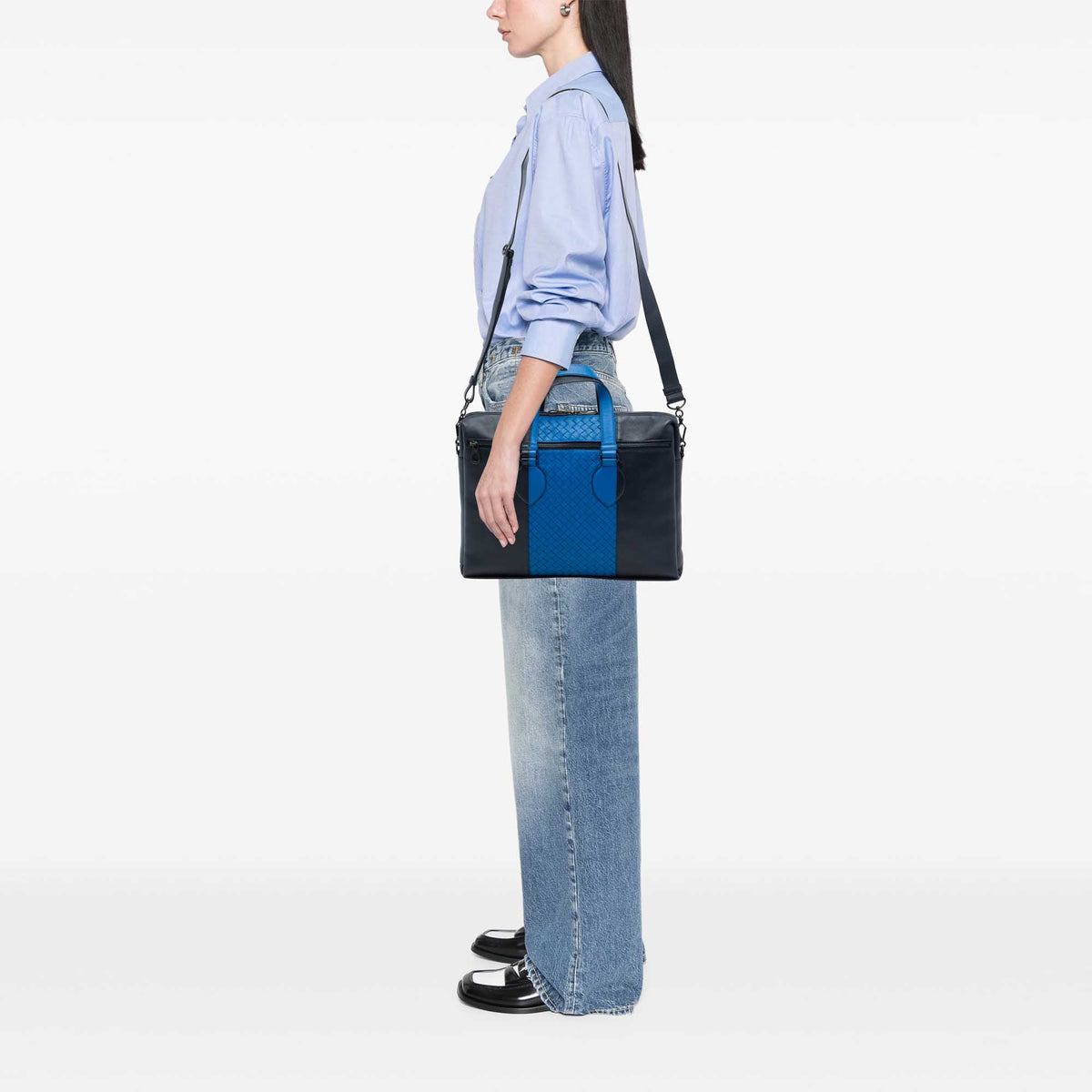 Bottega Veneta Bicolor Nappa Intrecciato Briefcase