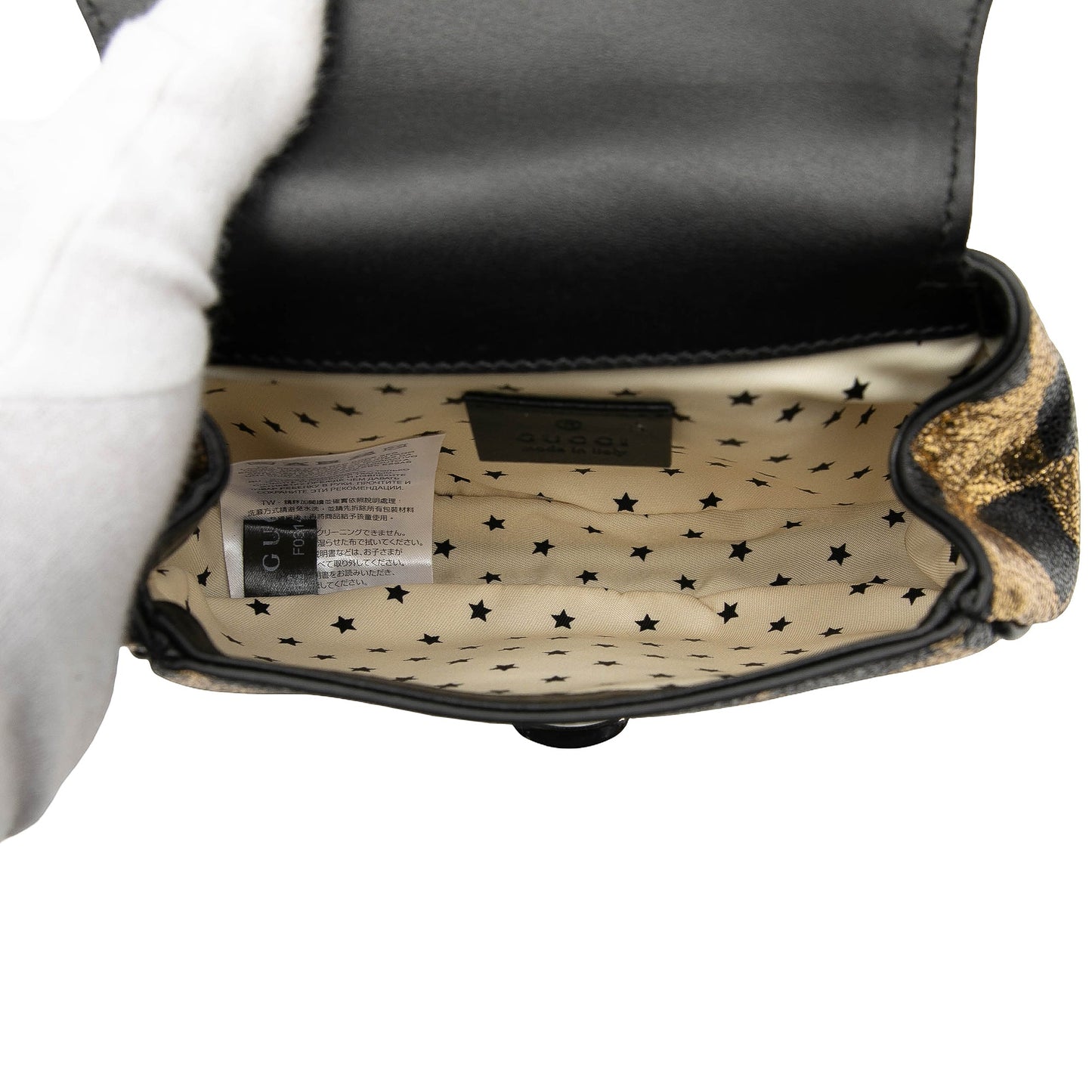 Gucci Metallic Calfskin Belt Bag