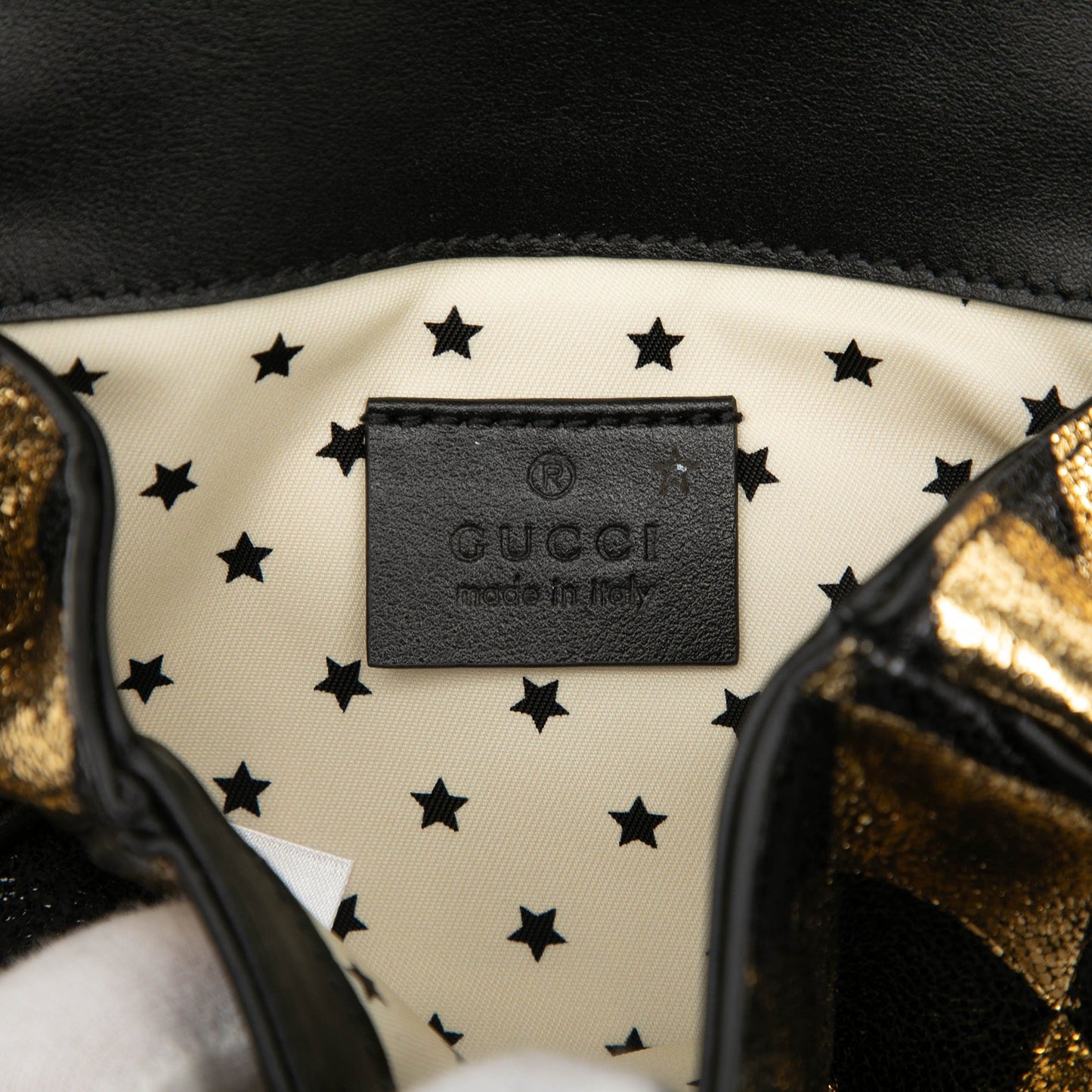 Gucci Metallic Calfskin Belt Bag